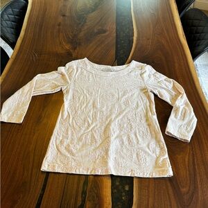 LOFT Blush Textured Floral Top